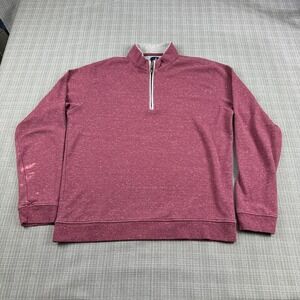 Johnnie O 1/4 Zip Mens Large Sully Pullover Sweatshirt Current‎ Burgundy Golf *